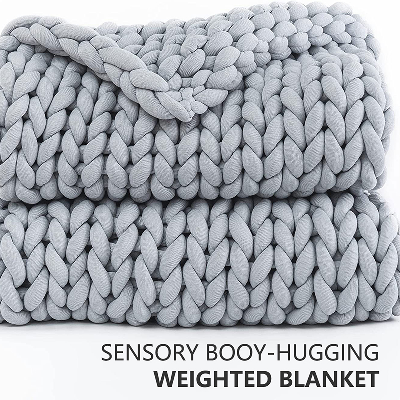 knitted weighted blanket