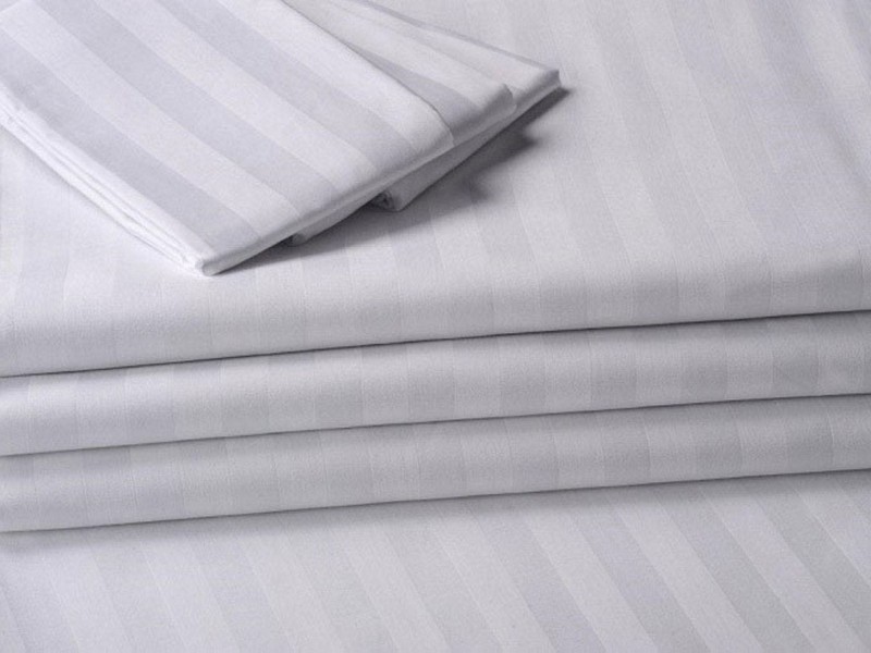 satin stripe bed sheet