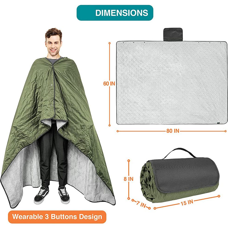 Large Waterproof Windproof Stadium Blanket camping blanket outdoor for Sports, Picnic, Park