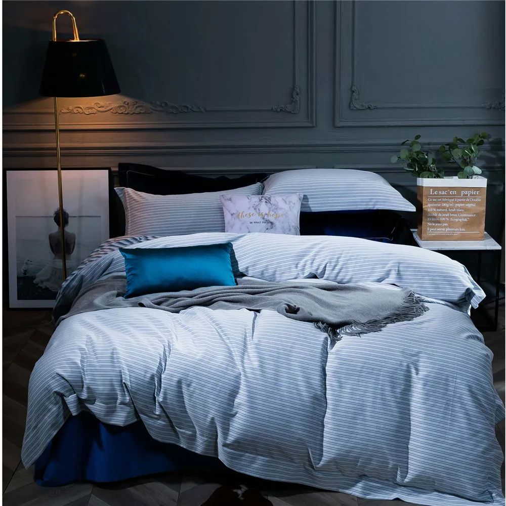 Stripe Pattern Jacquard Duvet Cover Set