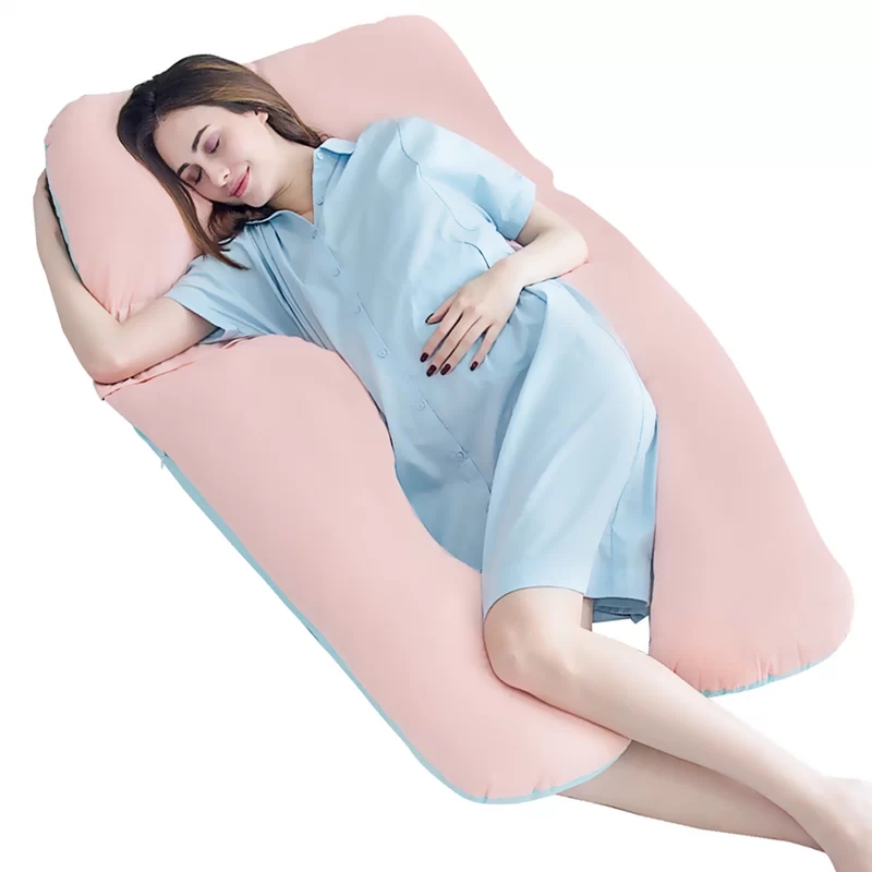 High Quality Comfortable U Shaped Full Body Pregnancy pillow 100% Cotton pragnancy pillow women