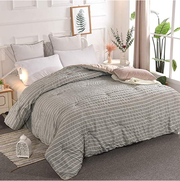 Soft Down Alternative Quilted Comforter Solid Color Comforter