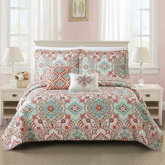 Wholesale 100% Polyester Cheap Reversible Microfiber Bedding bedspread coverlet set