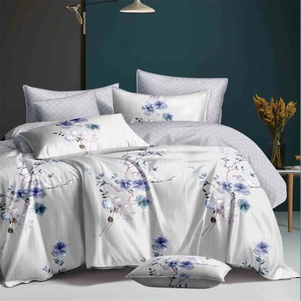 Floral Printed Microfiber Duvet Cover Set