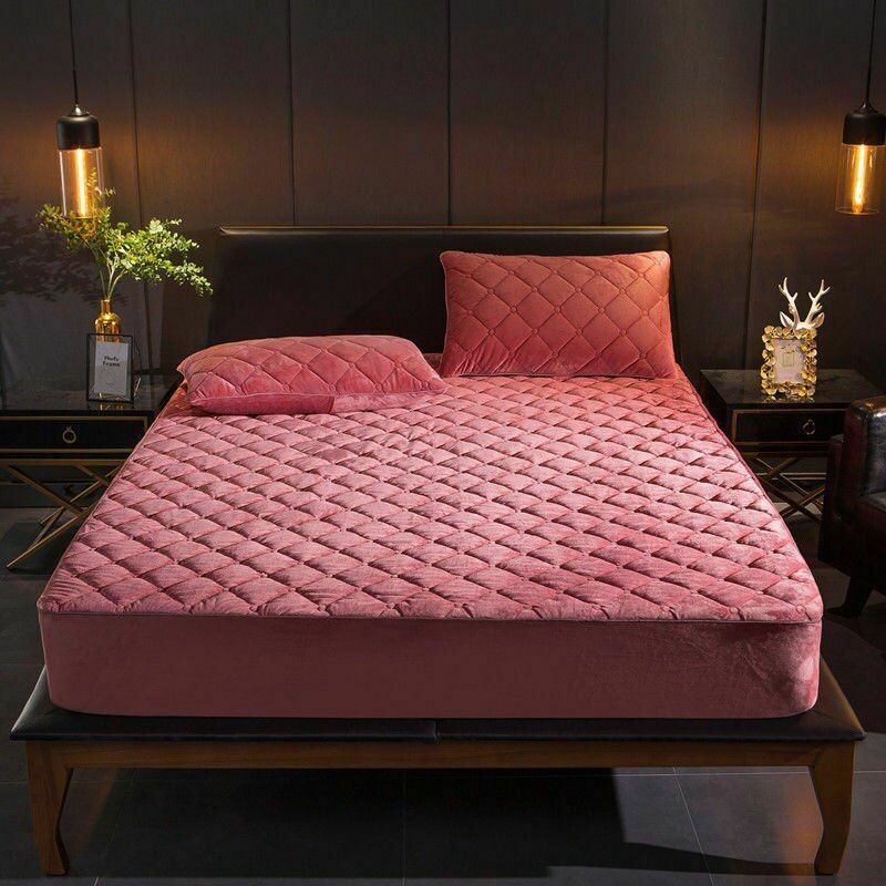  Velvet Quilted Thicken mattress cover