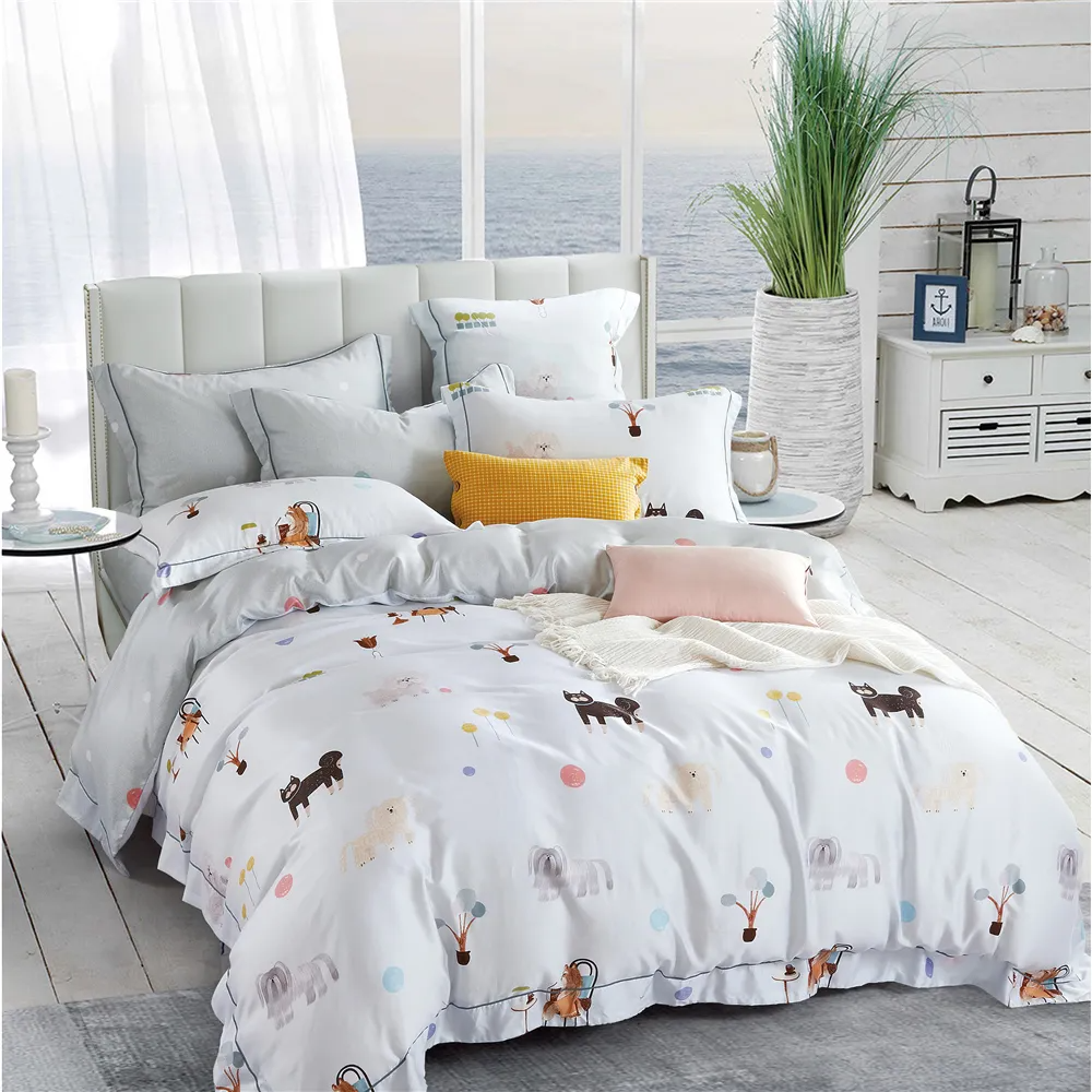 Printed Reactive Tencel Duvet Cover Set