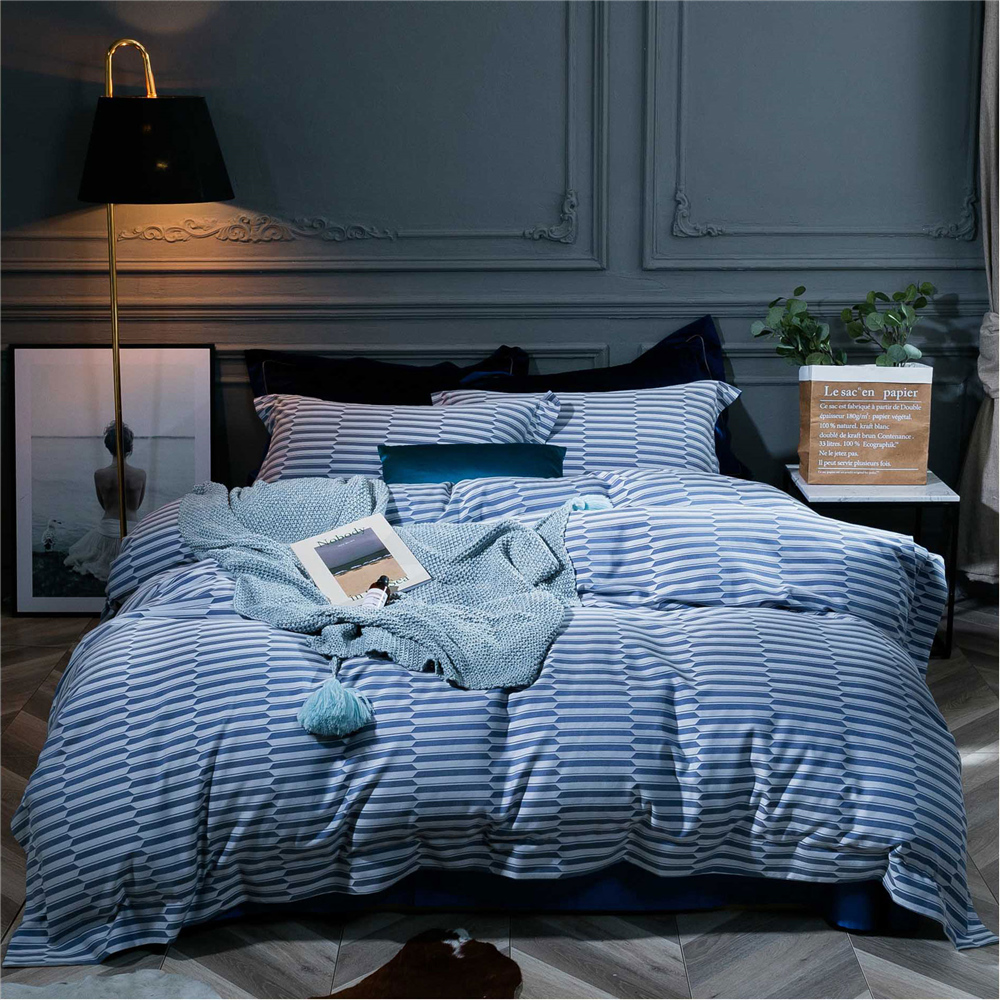 Satin Cotton Jacquard Bedcover Set