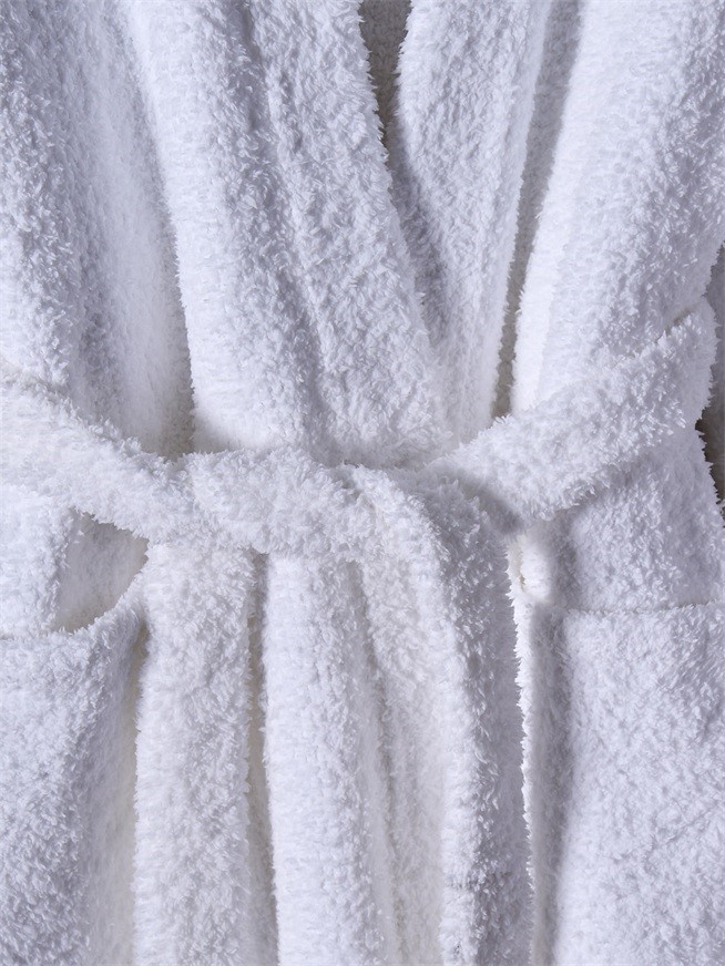 White Towelling Bathrobe