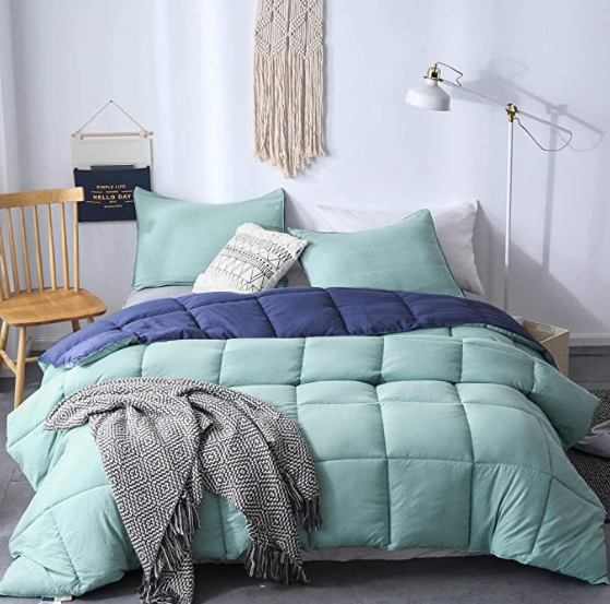 solid color 100% polyester bedding comforter