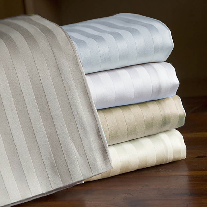 Polyester Cotton hotel satin Stripe Fabric