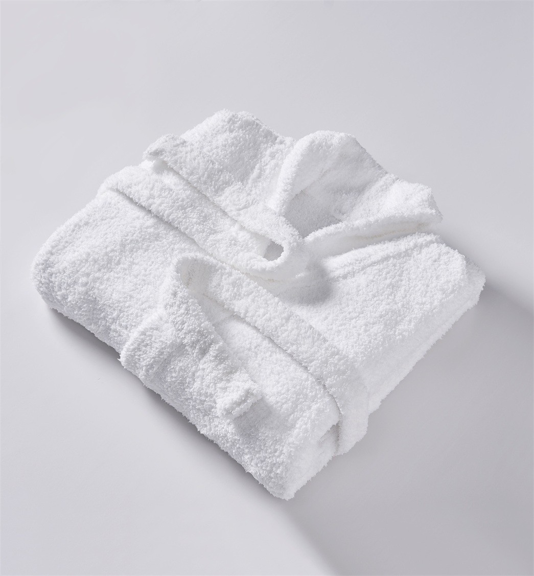 White Towelling Bathrobe