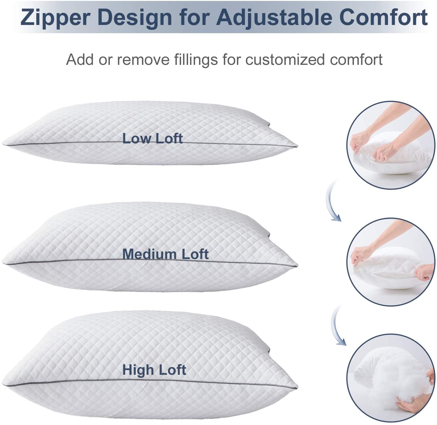 Soft and Comforter Polyester pillow for home and hotel