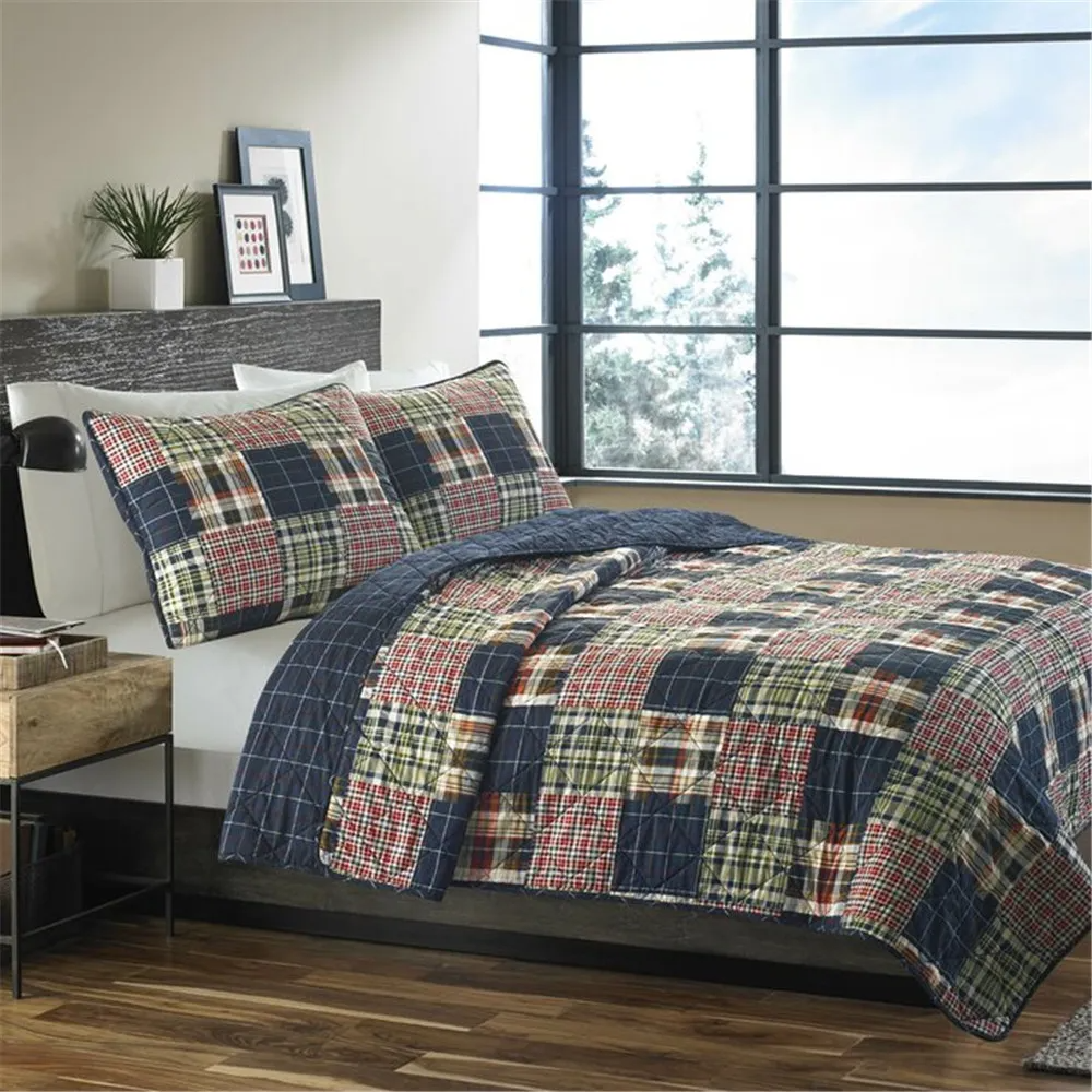 Check Pattern Quilting Bedspread Set Check Pattern Quilting Bedspread 