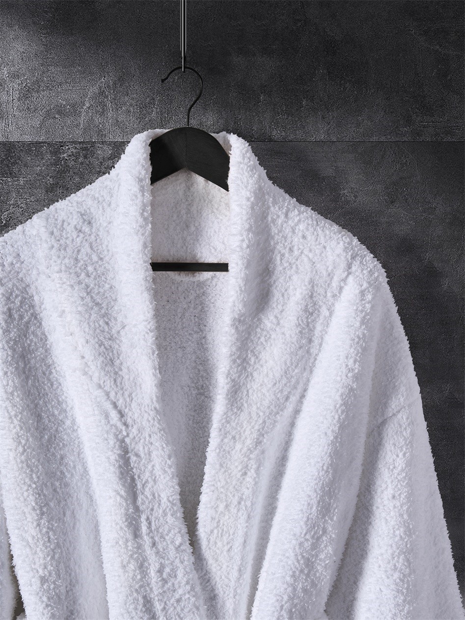 White Towelling Bathrobe