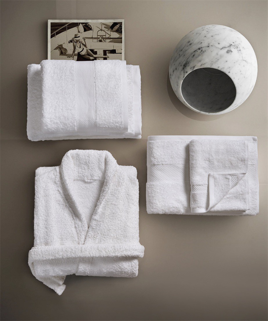 White Towelling Bathrobe